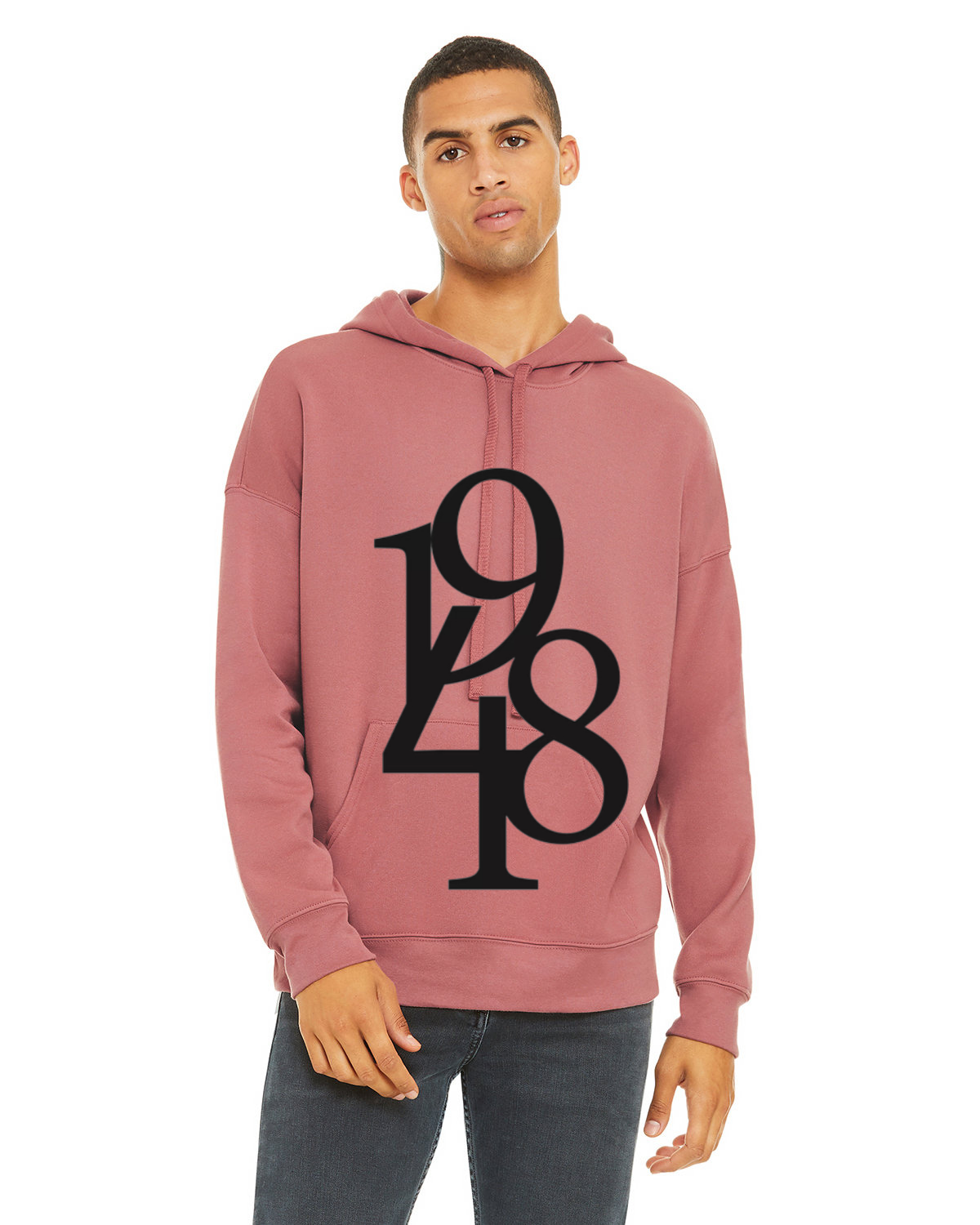 1948 Hoodie Pink Wash w/ Woman on Back
