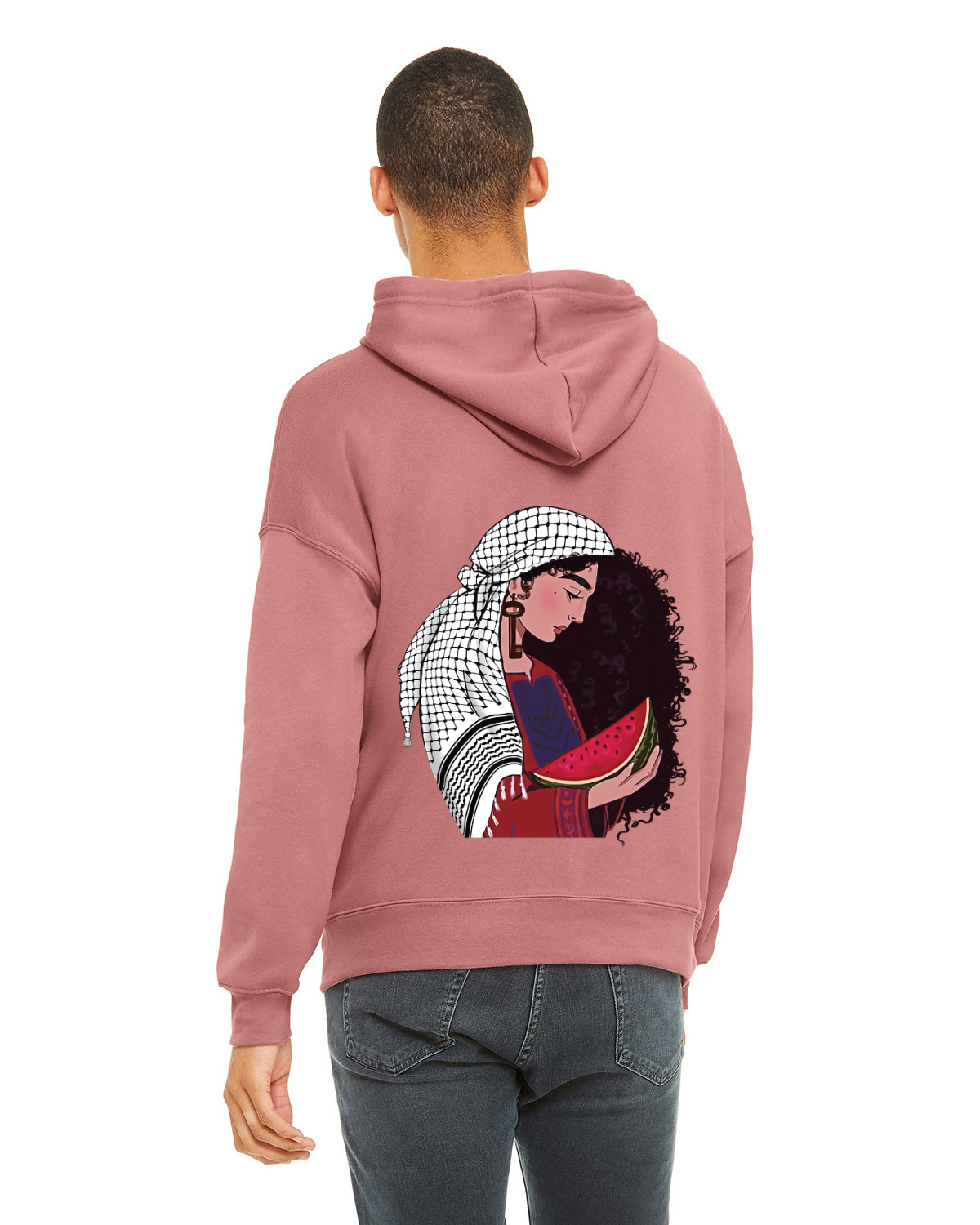 1948 Hoodie Pink Wash w/ Woman on Back